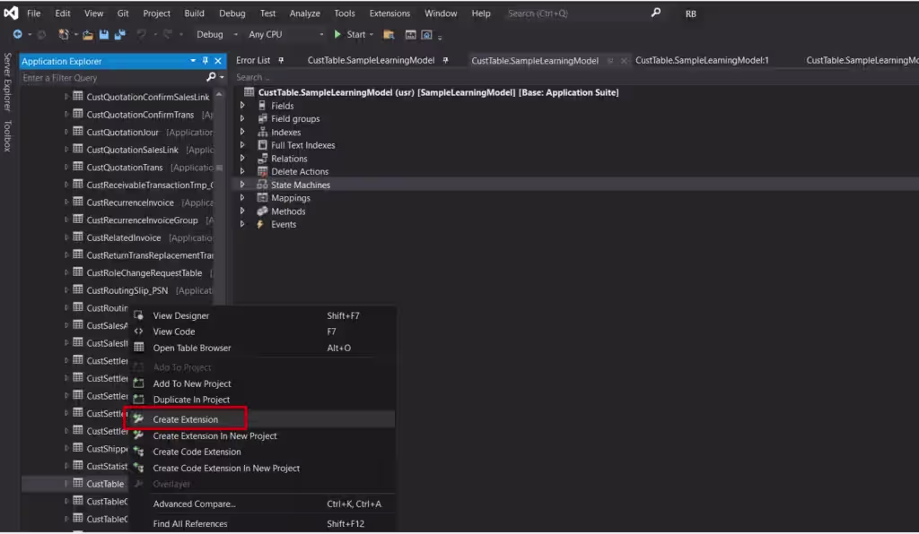 Create extension in D365 Finance & Operations customization and development