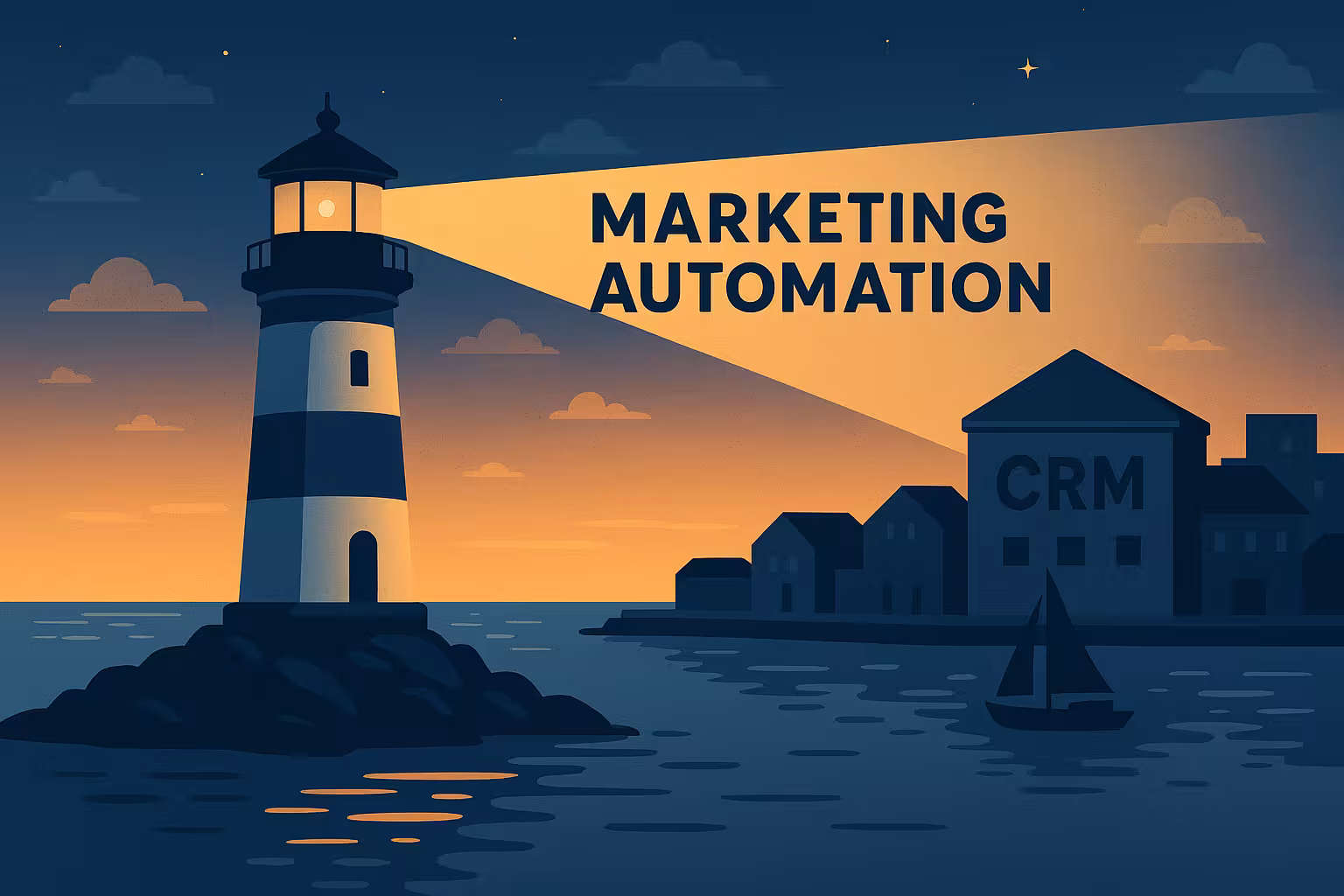 CRM vs Marketing Automation - Light House vs Harbor