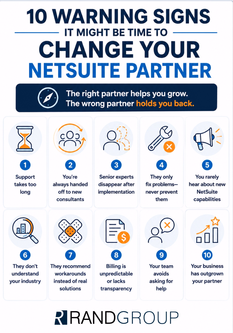 When to change NetSuite partners