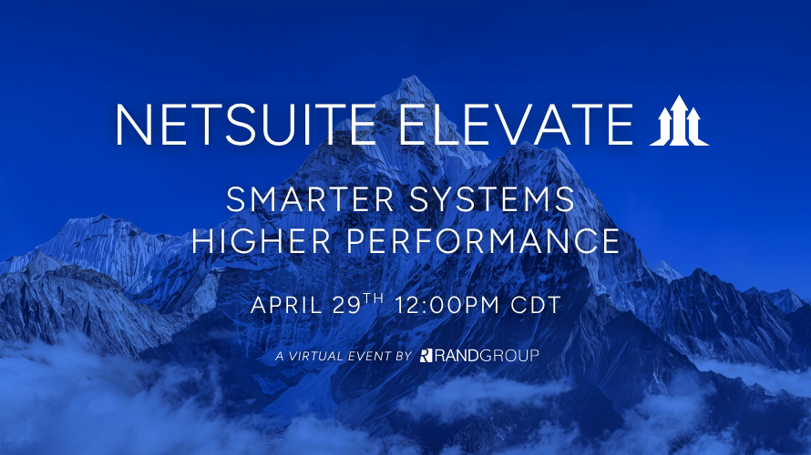 NetSuite Elevate Virtual Conference