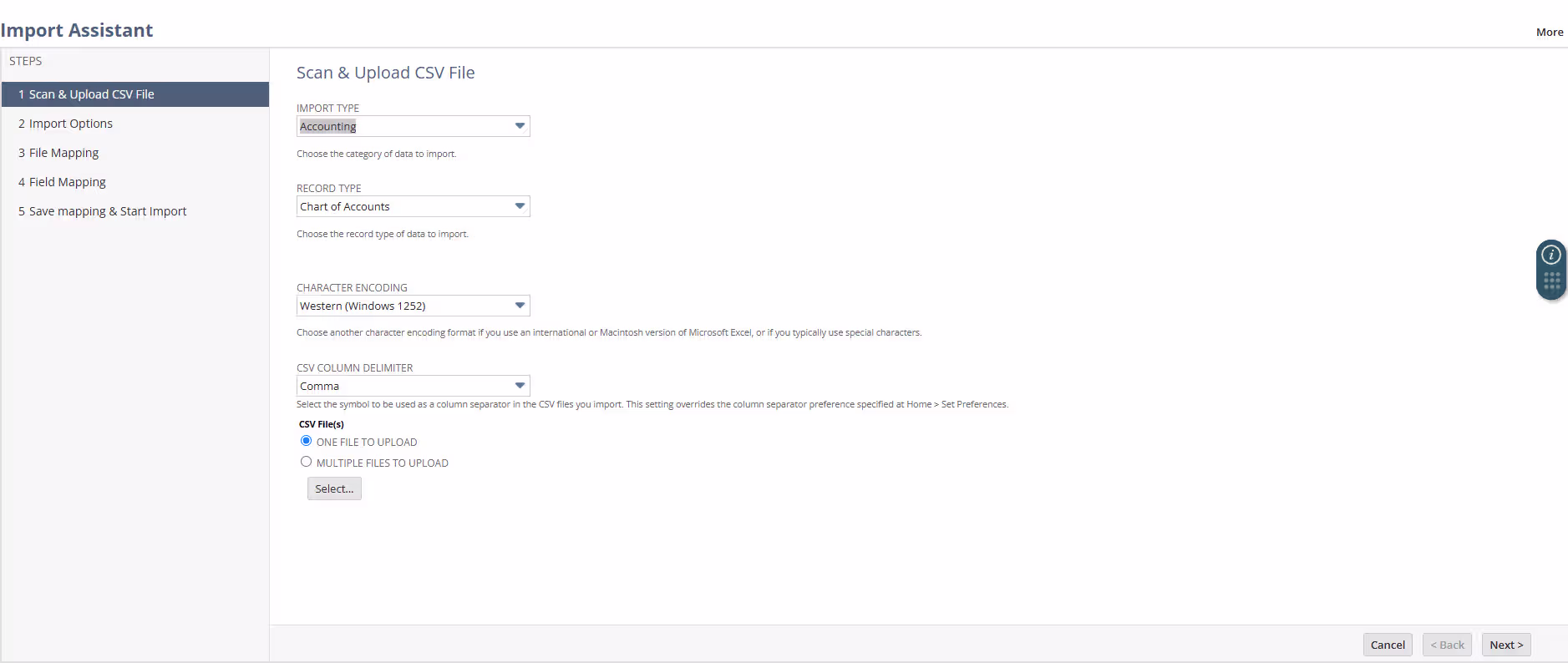 File-based import in NetSuite