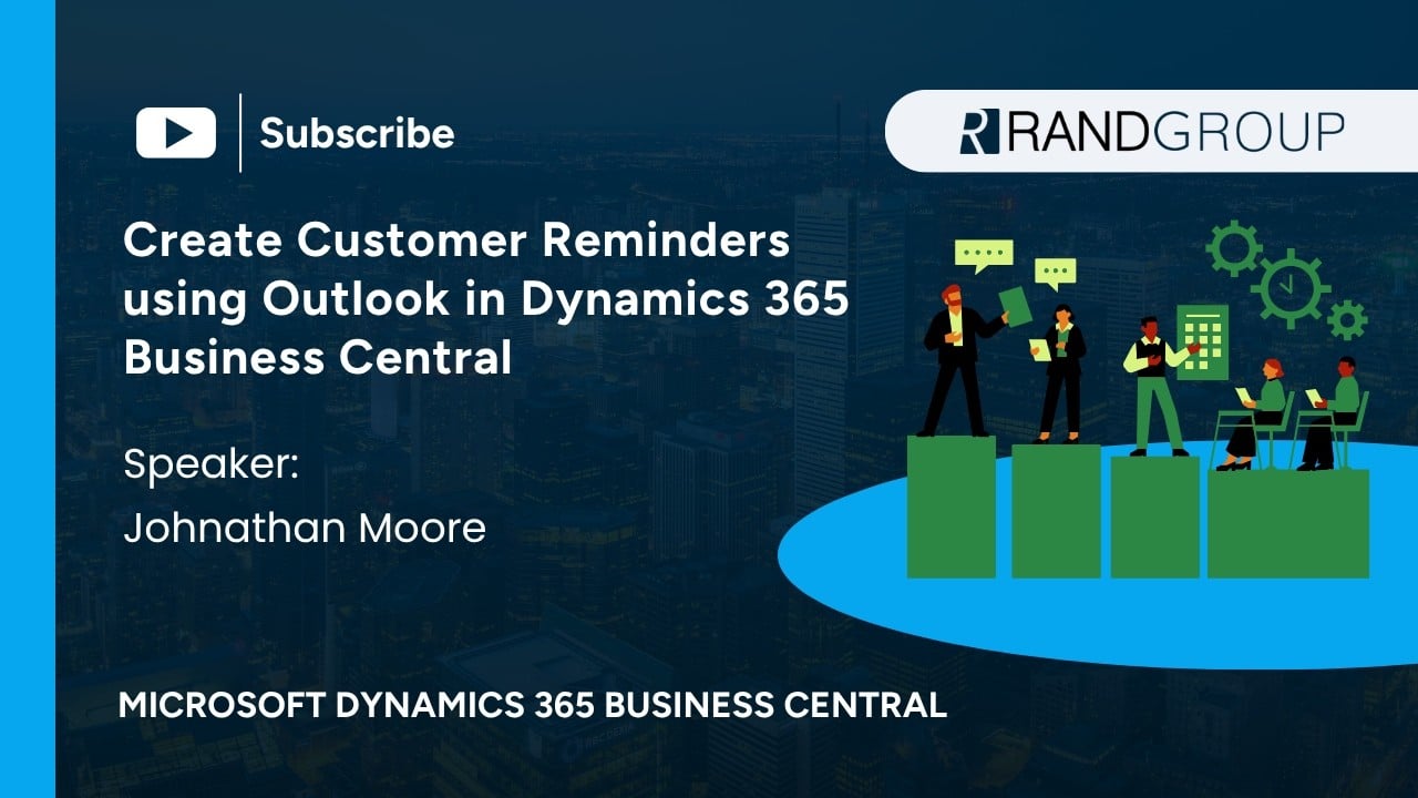 Create customer reminders using Outlook in Dynamics 365 Business Central