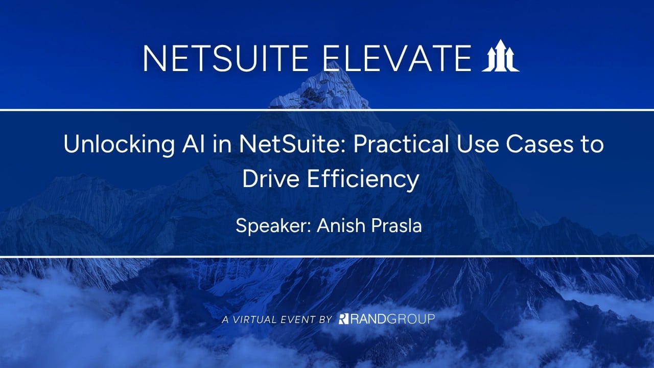 Unlocking AI in NetSuite: Practical use cases to drive efficiency
