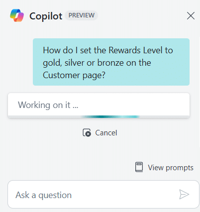 Large chat with Copilot