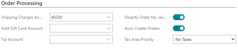 Business Central Shopify Order Processing