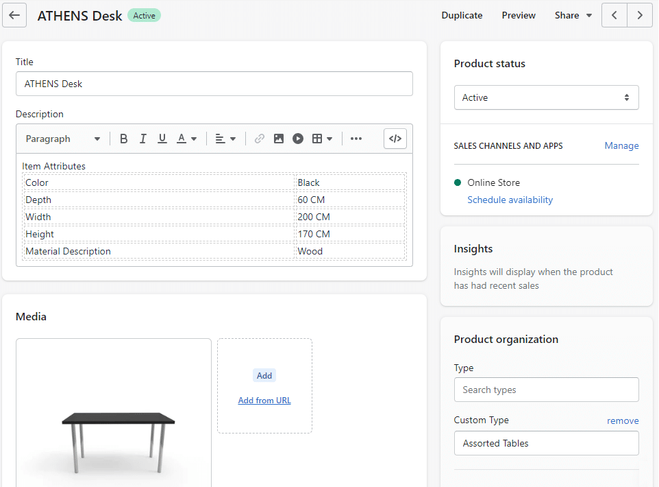 Shopify Athens Desk