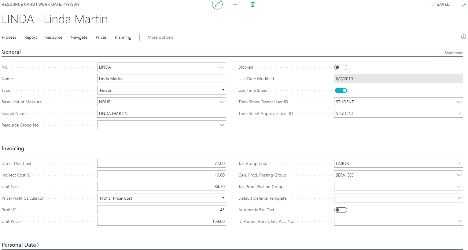 Resource Management for Projects