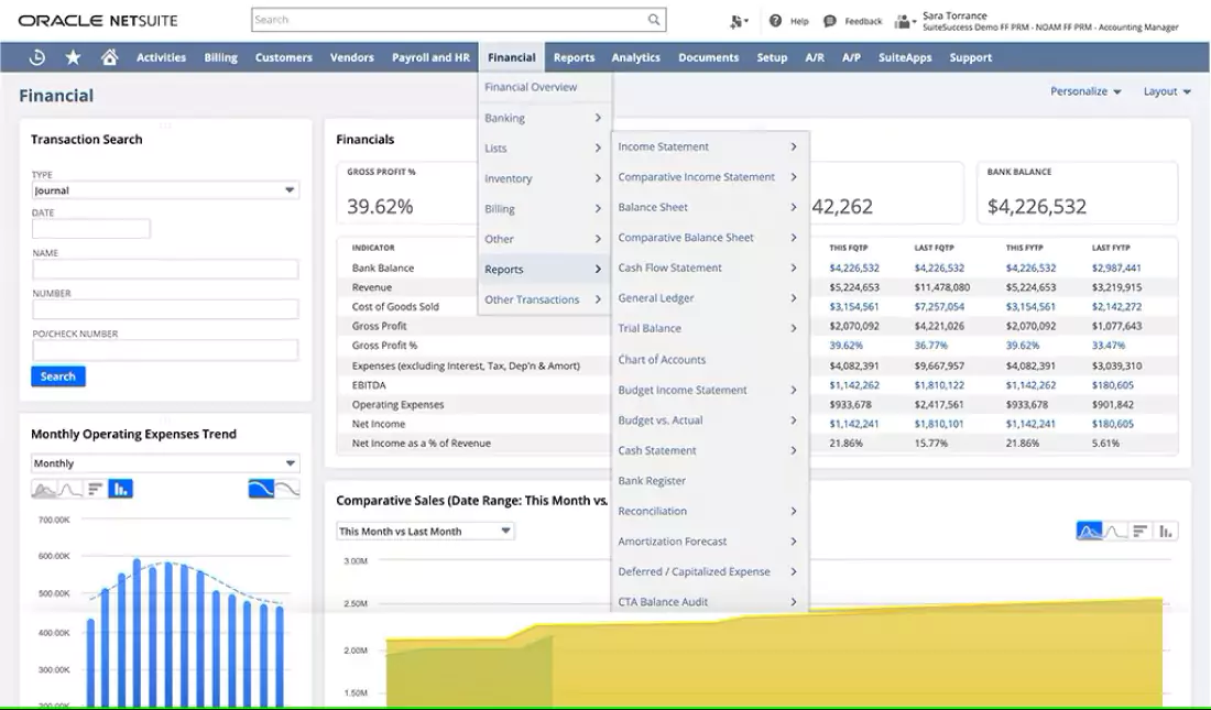 NetSuite Financial Management