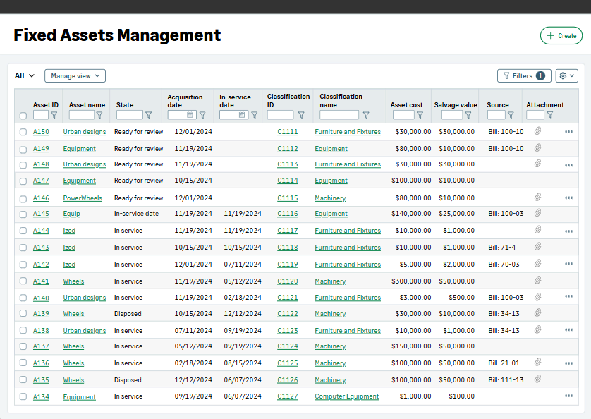 Sage Intacct Fixed Assets Management