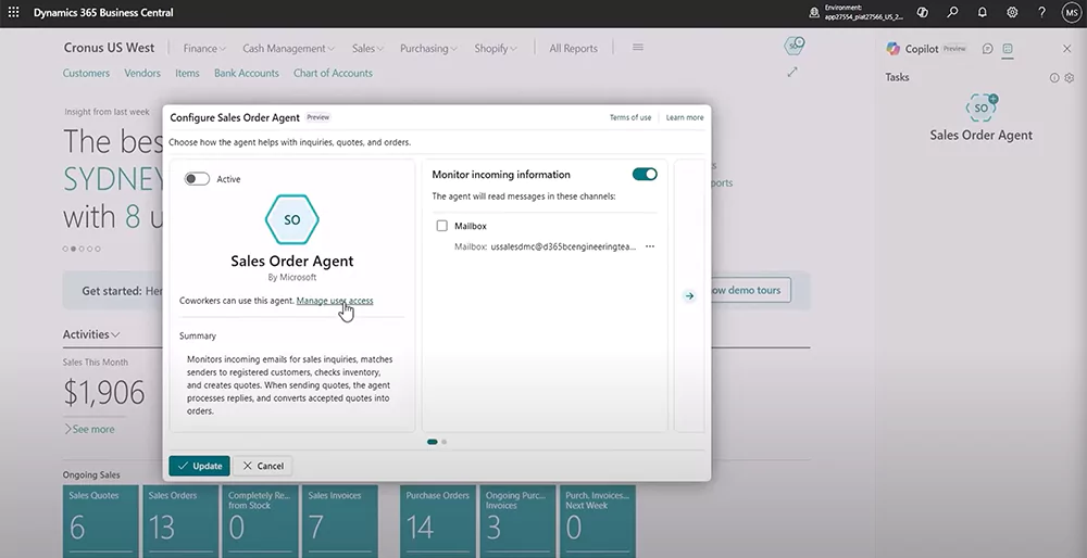 Sales Order Agent Enhancements
