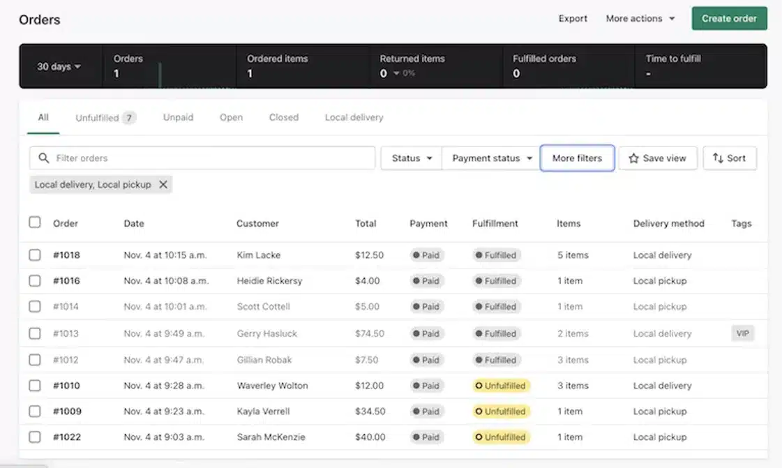 Shopify Fulfillment